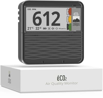 Monitor voor Binnenluchtkwaliteit - Nauwkeurige CO2-Detector en Luchtkwaliteitsmonitor