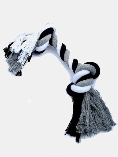 Abany quality design - honden floss katoen 33 x 10 cm large - hondenspeelgoed - hond - speelgoed - puppy - leuk speelgoed hond - apporteren - volwassen hond - jachtlijn - floss - natuur - katoen - touw