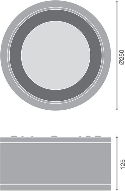 Ledvance LED Downlight Surface IP65 Aluminium Wit 45W 4725lm 60D - 830 Warm Wit | IP65
