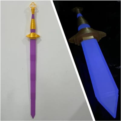 Zoey Rumi Mira Cosplay 3D Geprint Huntrx Cheer Stick Lightstick Halloween Rekwisieten Steunstok Wapens Kostuum Accessoires blue