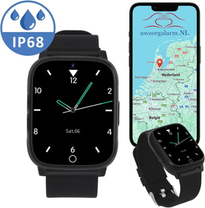 Uw Zorgalarm - Alarm Horloge Ouderen - Senioren Alarm - GPS - Waterdicht
