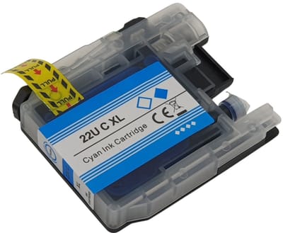 KATRIZ® huismerk inkt voor Brother LC22U Cyaan| printer model DCP-J785 / MFC J 985 | 1stuks |met Chip | 15ml