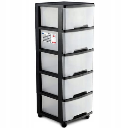 Curver ladesysteem - 5x20 liter - met Wielen