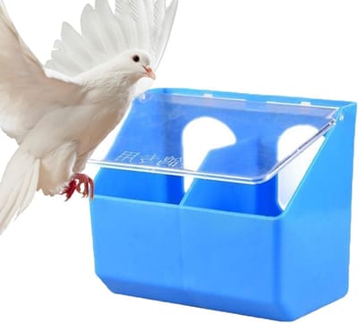 Vogelvoederbak voor buiten - duivenvoederbak, grote capaciteit Heavy Duty Dispenser | Duurzame zaadhouder | Voor parkiet kwartel kip papegaai gevogelte buiten indoor kooi tuin boerderij achtertuin