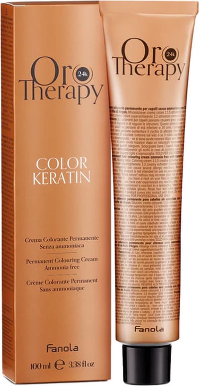 Fanola Haarverf Orotherapy Color Keratin Permanent Colouring Cream 6.00 Intense Dark Blonde