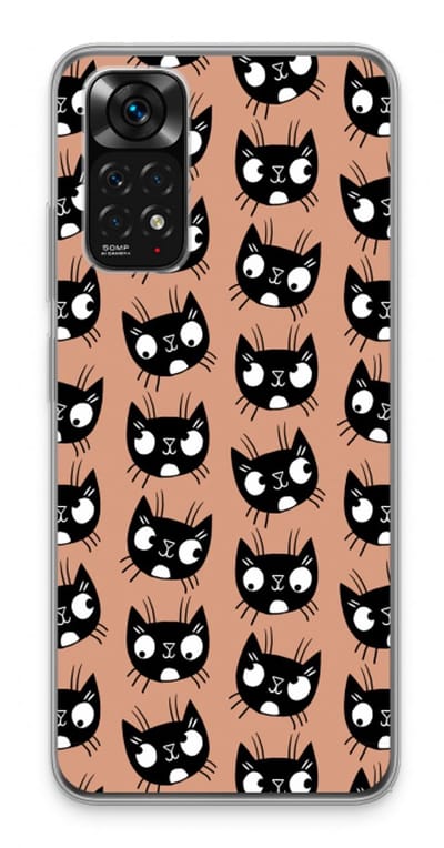 Case Company® - Hoesje geschikt voor Xiaomi Redmi Note 11 hoesje - Kat - Soft Cover Telefoonhoesje - Bescherming aan alle Kanten en Schermrand
