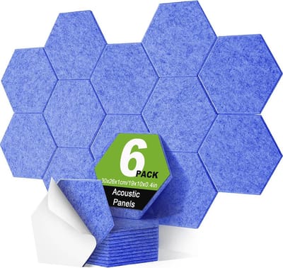Akoestische panelen 6 stuks - Geluidsdempers en isolatie voor studio, kantoor en wanddecoratie