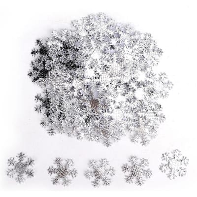 300 pièces de confettis de flocons de neige, accessoire décoratif de Noël, ornement de vacances en flocons de neige moins de br plus de (26mm