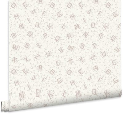 Laura Ashley Alphabet Behang - Letters - 10mx52cm - Grijs
