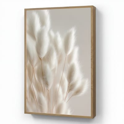 Wandlamp 60x90 cm - Oplaadbaar - Pluimen - Beige - Minimalistisch - Wandlampen binnen woonkamer - Slaapkamer lamp - Decoratieve nachtlamp - Vloerlamp draadloos