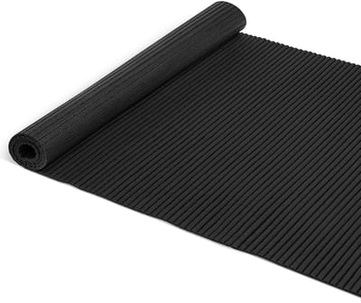 Badmat Zachtschuim - Badvoorlegger Loper - Veilig Lopen - Antislip Onderkant - 65x1000cm - Zwart