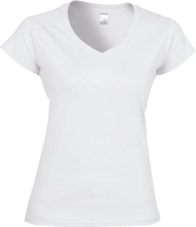 Gildan Softstyle® Fitted Ladies' V-neck T-shirt GI64V00L - White - M