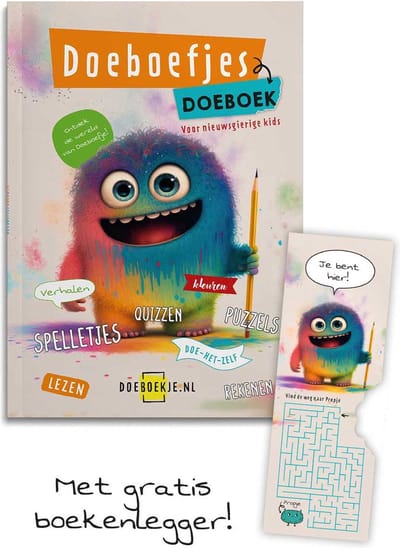 Doeboefjes Doeboek - vakantietip - puzzels varia, verhaaltjes, quizzen, reken- en taalkrakers, spelletjes - voor nieuwsgierige kinderen - mét boekenlegger