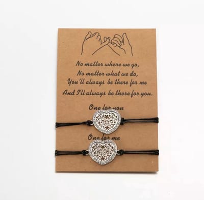 Akyol - koppel armband -valentijn voor hem en haar - vriendschapsarmband - Liefdes Cadeau - Romantisch - Cadeau voor je vrouw of vriendin - Mannen Cadeautjes – vrouwen - liefdes armband - hartje - hartjes armband – zussen armband -armband voor 2