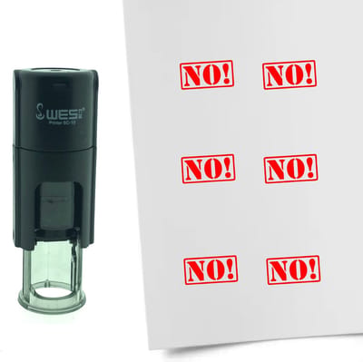CombiCraft Stempel NO 10mm rond - Rode inkt