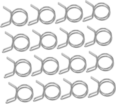 Slangklemmen Set - Dubbele Ring - Waterleiding Bevestigen - Roestvrij Staal - 100 Stuks - Zilver