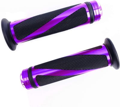 2x Universele Motorfiets Stuurgrepen Rubber Aluminium 22MM 7/8 inch Antislip