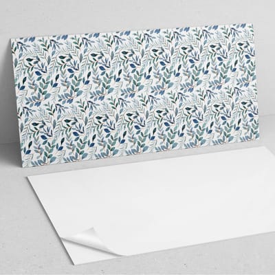 Coloray Wandpanelen Zelfklevend - Plantenpatroon op de achtergrond PVC Wandpaneel - 100 cm x 50 cm - Groente Wandbekleding Zelfklevend - 1 stuk - Bloemen en planten Wandpanelen Zelfklevend - Keuken Wandpanelen - Wandpanelen Badkamer