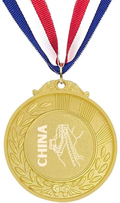 Akyol - china medaille goudkleuring - Piloot - china cadeau - beste land - leuk cadeau voor je vriend om te geven