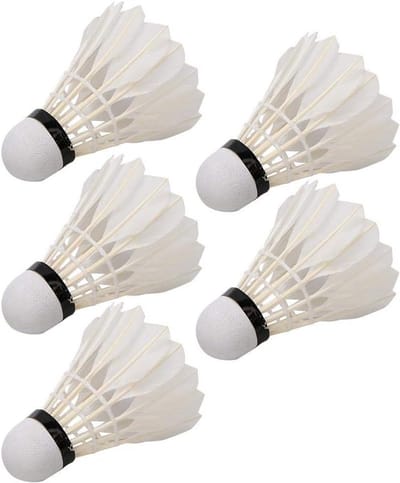 Badminton Ballen - Vederballen - Buiten Sport - Grote Stabiliteit - 5 Stuks - Wit
