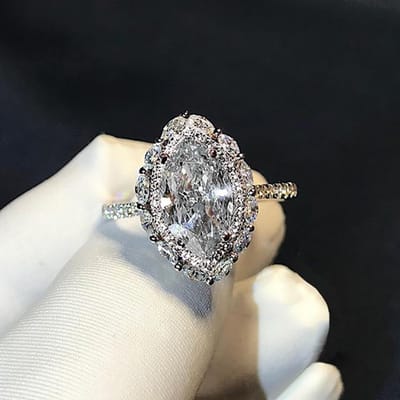 S925 Sterling Zilver Anillos Mujer Bague Moissanite Ring Voor Vrouwen Anillo Plata 925 Mujer Zilver 925 Sieraden Diamanten Ringen Mannen 9 antiek zilver kleur