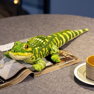 Simulatie Schattig Lang Krokodil Pluche Kussen Realistisch Reptiel Speelgoed Groen Bruin Huisdecoratie Cadeau Voor Jongens about 50cm