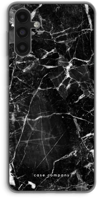 Case Company® - Hoesje geschikt voor Samsung Galaxy A04s hoesje - Zwart Marmer - Soft Cover Telefoonhoesje - Bescherming aan alle Kanten en Schermrand