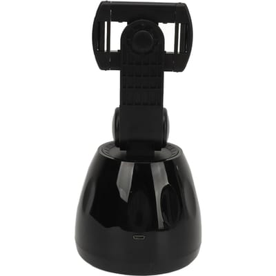 Automatische Gezichtstracking Telefoonhouder 360 Graden Rotatie Gezicht Lichaam Telefoon Tracking Statief voor Live black