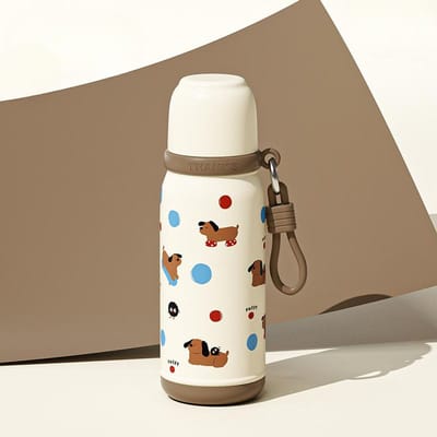 Nieuwe Thermosbeker met Hoge Uitstraling Vrouwelijk Mooie Roestvrijstalen Waterbeker Beker met Rietje Beker Dubbel Drinken Begeleidende Beker 500ml