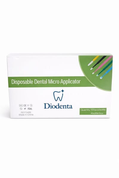 Diodenta - Disposable Dental Micro Applicators – 400 stuks (4x100) – Microbrushes – Lang – Blauw – Niet-pluizend – Tandheelkundig gebruik - Dental Kwast -