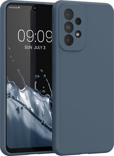 kwmobile telefoonhoesje geschikt voor Samsung Galaxy A33 5G - Hoesje met siliconen coating - Smartphone case in leisteen