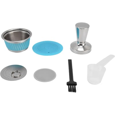 Herbruikbare Koffiecapsule Filterbeker Navulbare Filter Druppelaar Tamper Set voor Dolce GustoOranje L(for 6.5-9kg) blauw