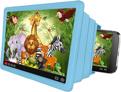 Celly KIDSMOVIE Vergrootglas - Kleur Blauw - Vergroot het kijkplezier van je kinderen!