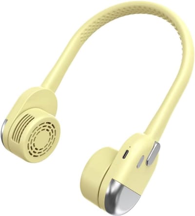 VHV - Nekventilator - draagbare USB ventilator - handsfree halsventilator 1200 mAh USB oplaadbaar 360° verstelbaar - voor kantoor, reizen, sport en buiten