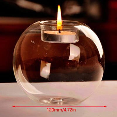 Europese Ronde Holle Glazen Kaarsenhouder Bruiloft Banket Bar Feest Kandelaar Houder Huis Tafel Decoratie Ornamenten