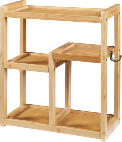 Badkamerrek Höör voor wandmontage 42x37x17 cm bamboe