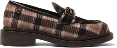 Lazamani - Oxford Dames Loafers Tartan Black - Maat 37