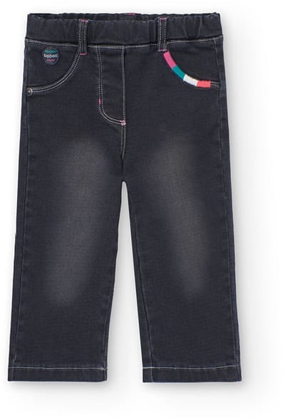 Boboli Denim Knit Broek Zwart 24 Months Meisje