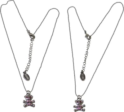 Behave - Set best friends kettinkjes dames - Beertjes design - 46,5 cm