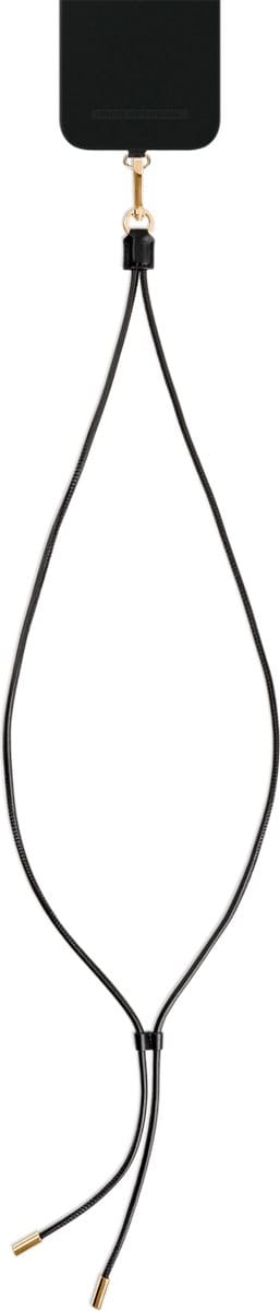 iDeal of Sweden Vegan Leather Phone Strap - Universeel verstelbaar telefoonkoord - Zwart