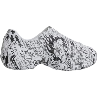 Dolce & Gabbana Witte Zwarte Graffiti Daymaster Sneakers Schoenen