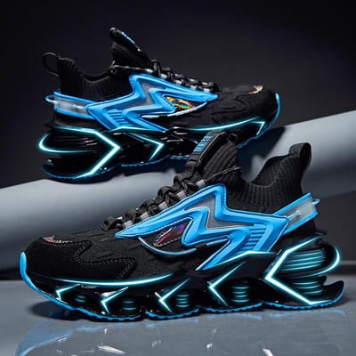 Modieuze, Veelzijdige, Trendy en Coole Basketbalschoenen voor Mannen Zijn Lichtgewicht, Ademend en Hebben een Sterk Springvermogen 45 blue