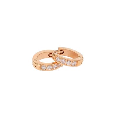 Kalli edelstalen oorringen crystal 1922 rose 9mm