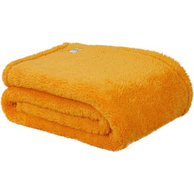 DoubleDry Teddy Fleece Deken - Ultrazacht - 130x170 cm - Geel