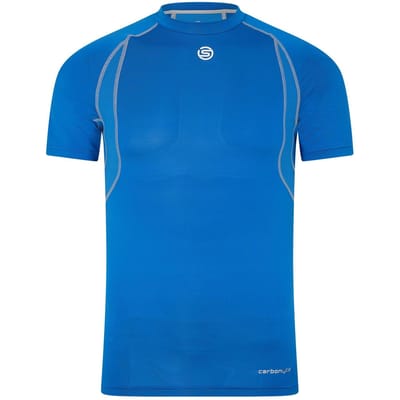Skins Heren Carbonyte Contrast Detail basislaagshirt (Blauw)