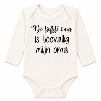 Romper liefste oma - Wit/Zwart - Maat 62/68