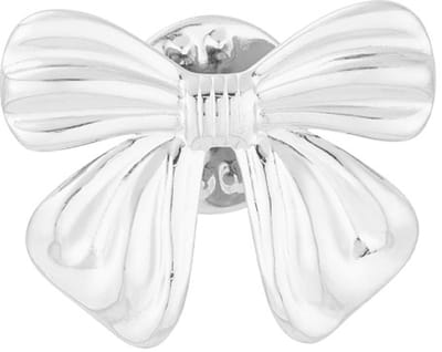 Broche simple bow - zilveren kleur