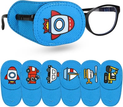 Dailygoods- Ooglapjes 6 Stuks - Herbruikbare Ooglapjes voor Bril - Hypoallergeen - Zacht en Ademend - Unieke Ontwerpen - Duurzaam en Gebruiksvriendelijk - Oogpleisters
