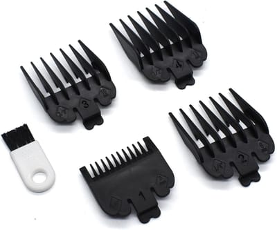 Opzetkammen Set - Haarkam Gidsen - Professioneel Knippen - 4 Maten Set - 3 6 10 13mm - Zwart