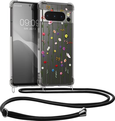 kwmobile telefoonhoesje geschikt voor Google Pixel 8 Pro - Hoesje met telefoonkoord - Back cover voor smartphone - Case in meerkleurig / transparant